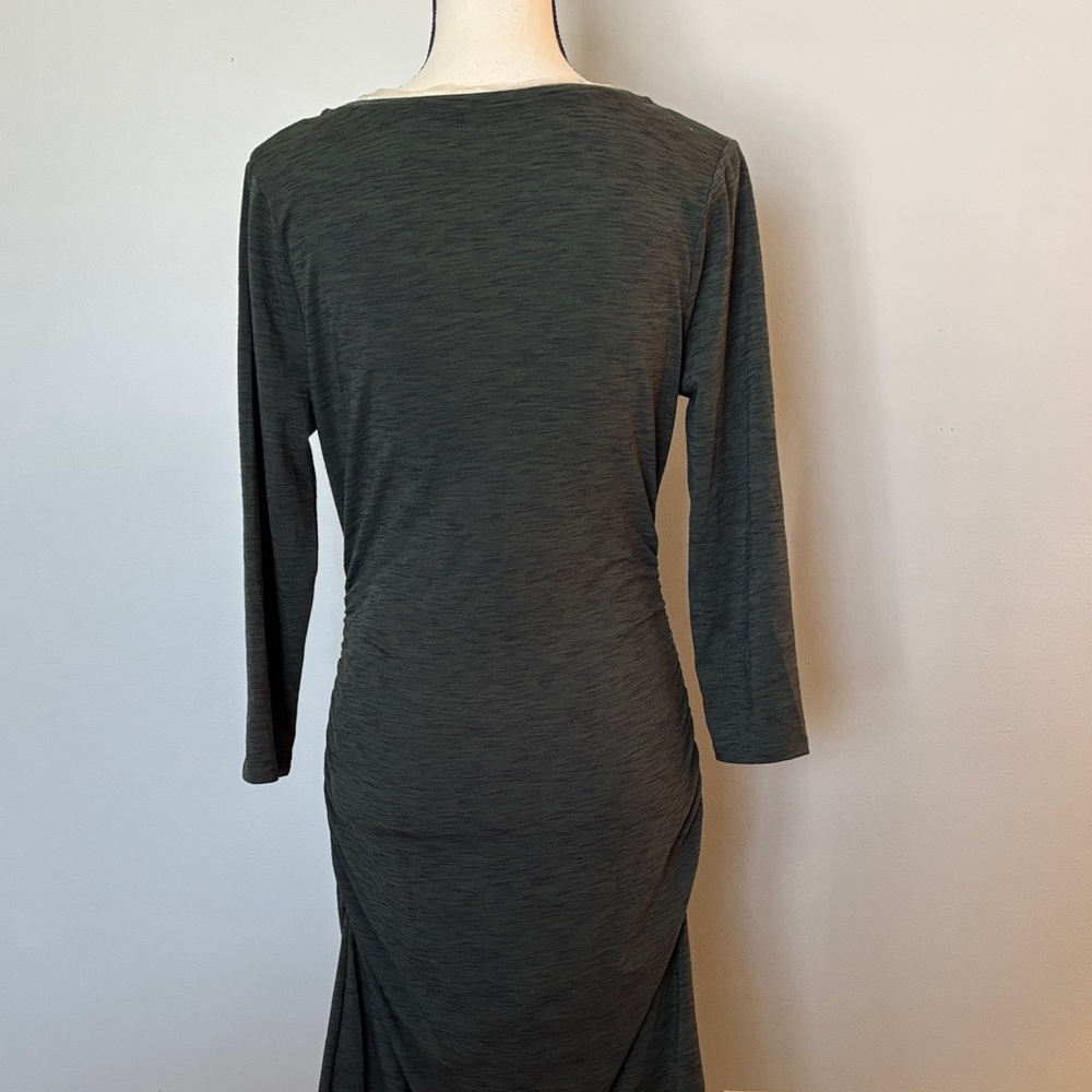Maternity Olive Green Long Sleeve Dress - Picture 6 of 8